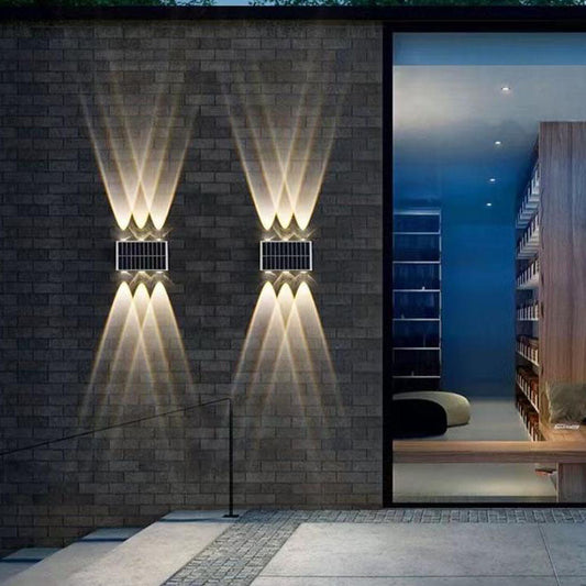 Industrial Solar Waterproof ABS Column LED Wall Sconce Lamp