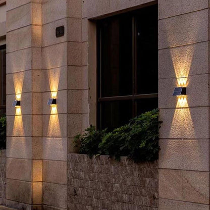 Industrial Solar Waterproof ABS Column LED Wall Sconce Lamp