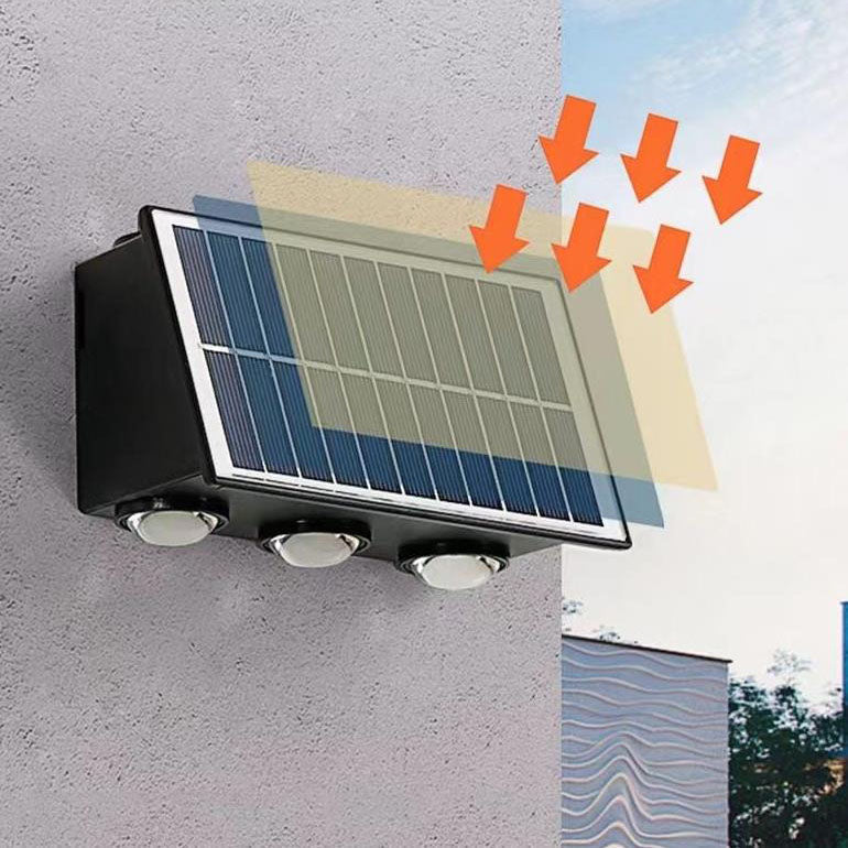 Industrial Solar Waterproof ABS Column LED Wall Sconce Lamp