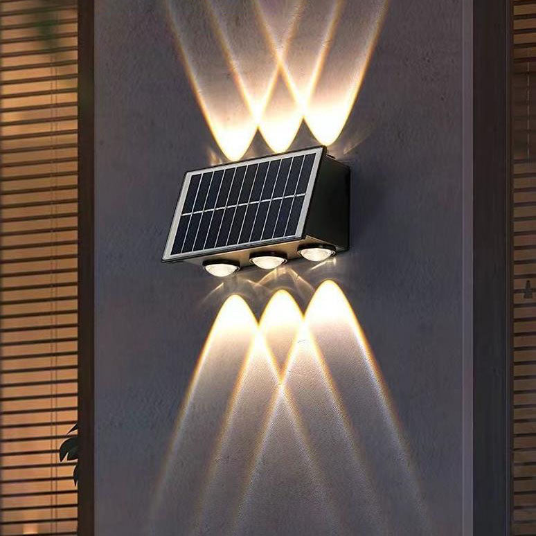 Industrial Solar Waterproof ABS Column LED Wall Sconce Lamp