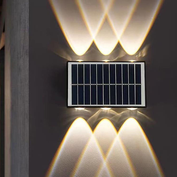 Industrial Solar Waterproof ABS Column LED Wall Sconce Lamp