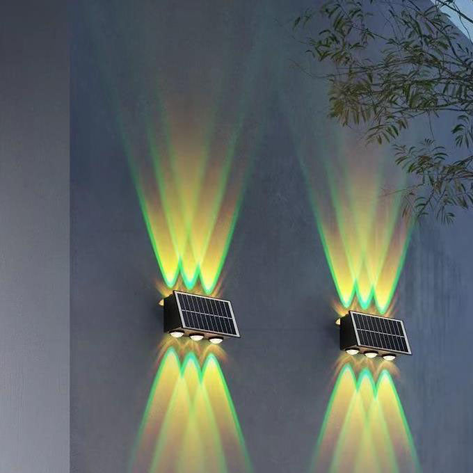 Industrial Solar Waterproof ABS Column LED Wall Sconce Lamp