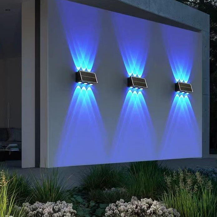 Industrial Solar Waterproof ABS Column LED Wall Sconce Lamp