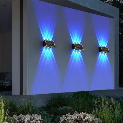 Industrial Solar Waterproof ABS Column LED Wall Sconce Lamp