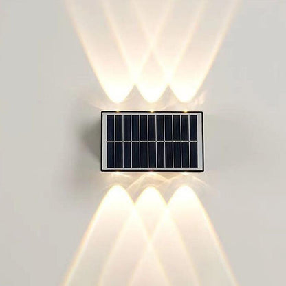Industrial Solar Waterproof ABS Column LED Wall Sconce Lamp