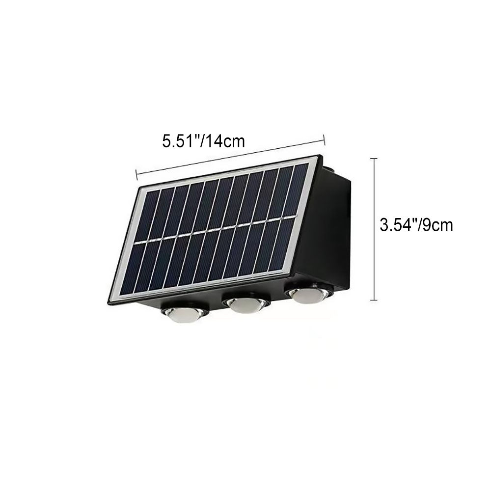 Industrial Solar Waterproof ABS Column LED Wall Sconce Lamp
