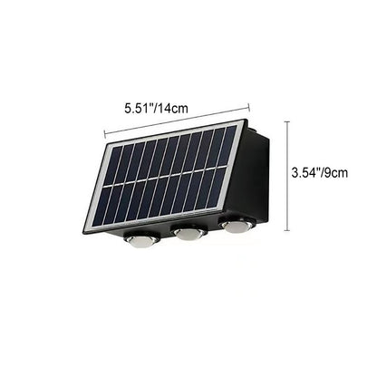 Industrial Solar Waterproof ABS Column LED Wall Sconce Lamp