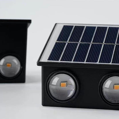Industrial Solar Waterproof ABS Column LED Wall Sconce Lamp