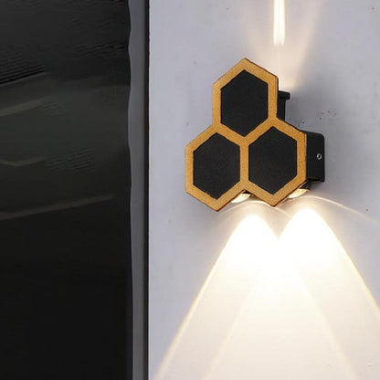 Waterproof Honeycomb Shape PC Lens LED Wall Sconce Lamp