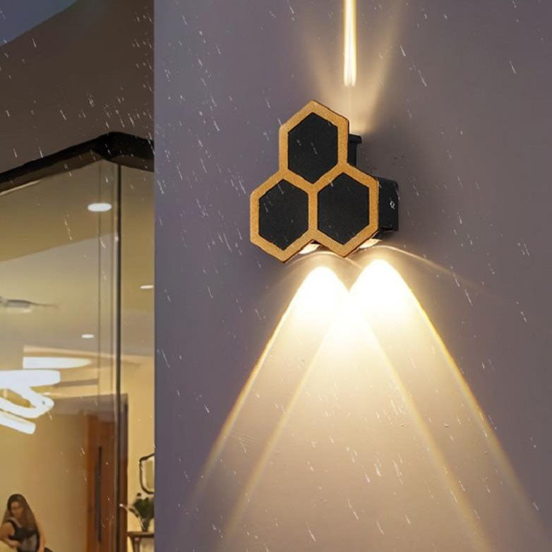 Waterproof Honeycomb Shape PC Lens LED Wall Sconce Lamp