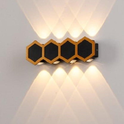 Waterproof Honeycomb Shape PC Lens LED Wall Sconce Lamp