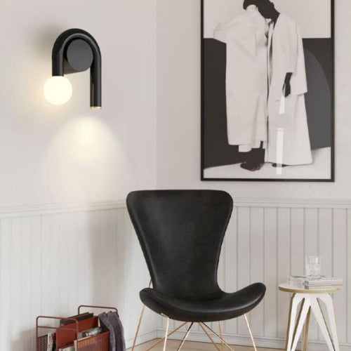 Simplicity Iron U-shaped Line 2-Light Wall Sconce Lamp