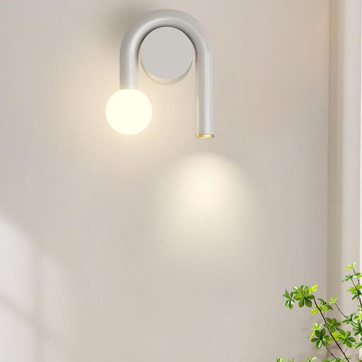 Simplicity Iron U-shaped Line 2-Light Wall Sconce Lamp