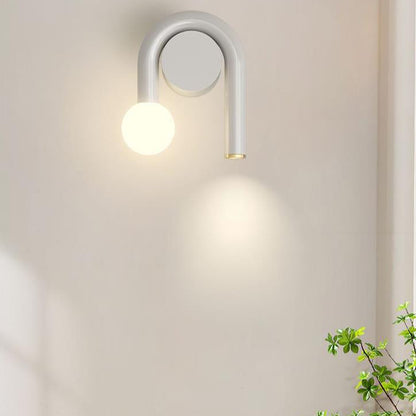 Simplicity Iron U-shaped Line 2-Light Wall Sconce Lamp