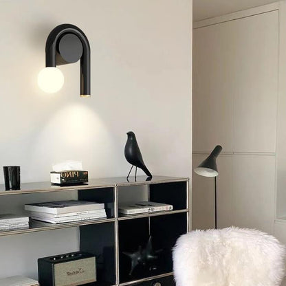 Simplicity Iron U-shaped Line 2-Light Wall Sconce Lamp