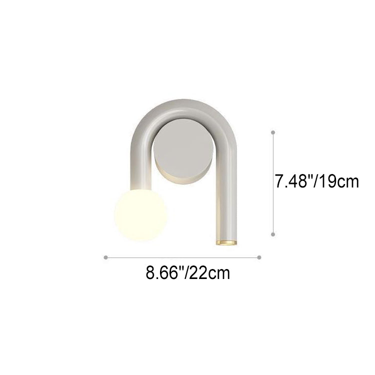 Simplicity Iron U-shaped Line 2-Light Wall Sconce Lamp