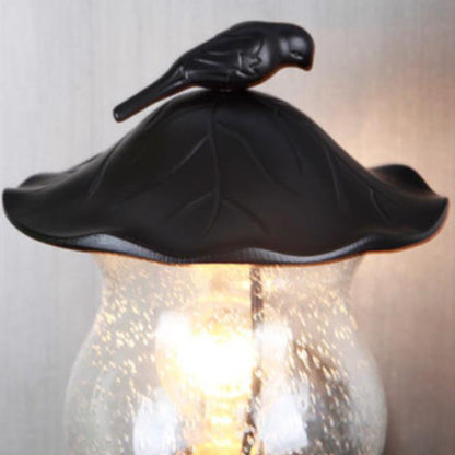 European Gourd Bird Aluminum Glass 1-Light Wall Sconce Lamp