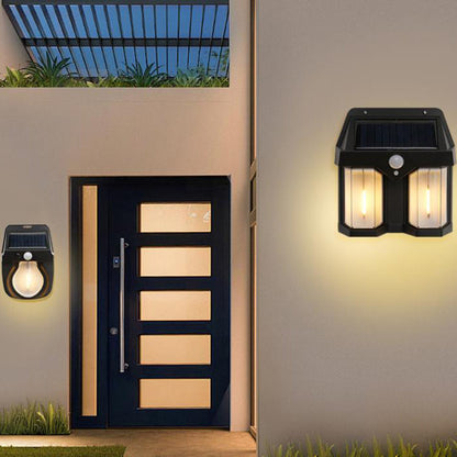 Solar Waterproof Human Sensor LED Wall Sconce Lamp
