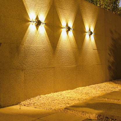 Solar Long Triangle ABS PC LED Outdoor Wall Sconce Lamp