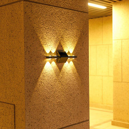 Solar Long Triangle ABS PC LED Outdoor Wall Sconce Lamp