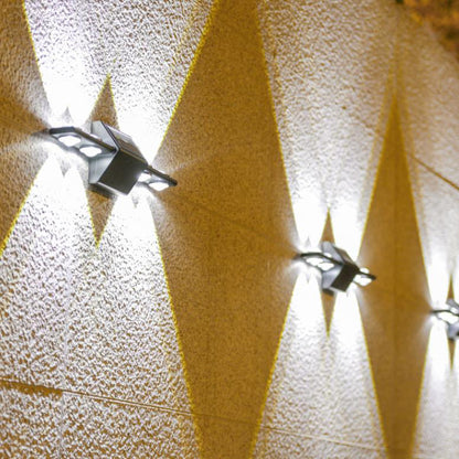 Solar Long Triangle ABS PC LED Outdoor Wall Sconce Lamp