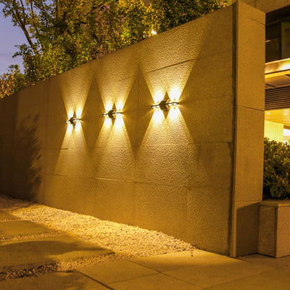 Solar Long Triangle ABS PC LED Outdoor Wall Sconce Lamp