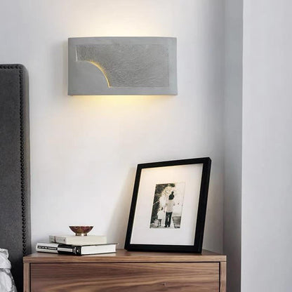 Simplicity Cement Round Shade 1-Light Wall Sconce Lamp