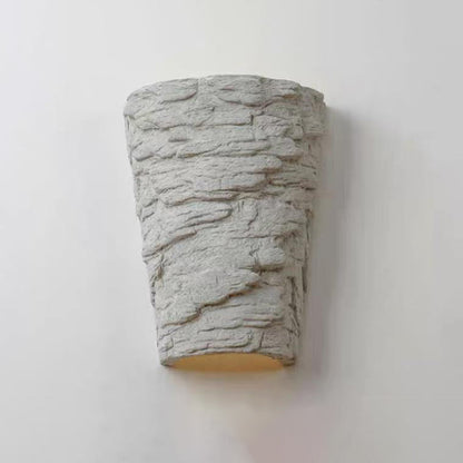 Simplicity Cement Round Shade 1-Light Wall Sconce Lamp