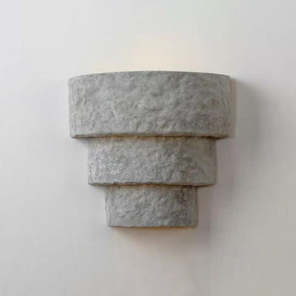 Simplicity Cement Round Shade 1-Light Wall Sconce Lamp