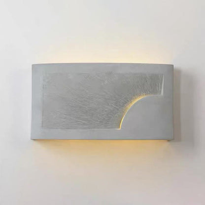 Simplicity Cement Round Shade 1-Light Wall Sconce Lamp