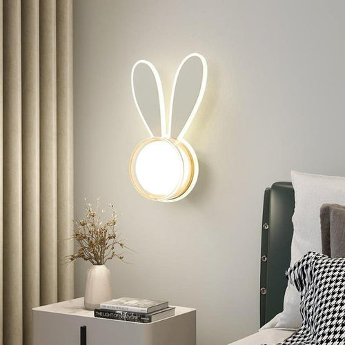 Creative Rabbit Round Acrylic LED Wall Sconce Lamp