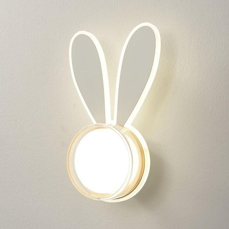 Creative Rabbit Round Acrylic LED Wall Sconce Lamp