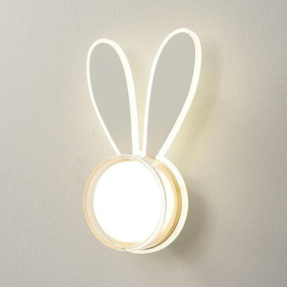 Creative Rabbit Round Acrylic LED Wall Sconce Lamp