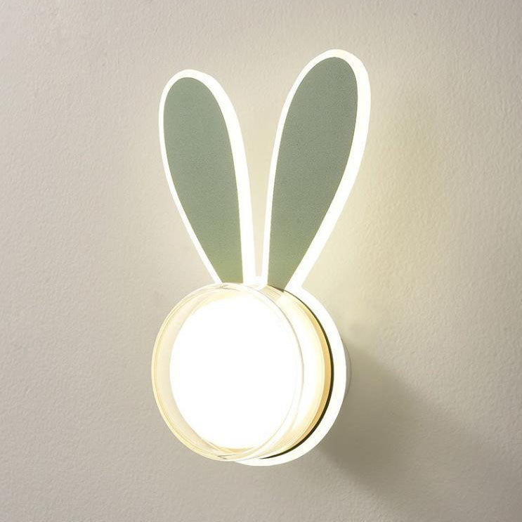 Creative Rabbit Round Acrylic LED Wall Sconce Lamp