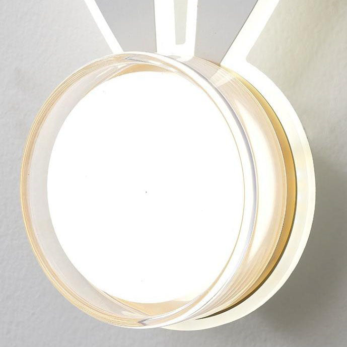 Creative Rabbit Round Acrylic LED Wall Sconce Lamp