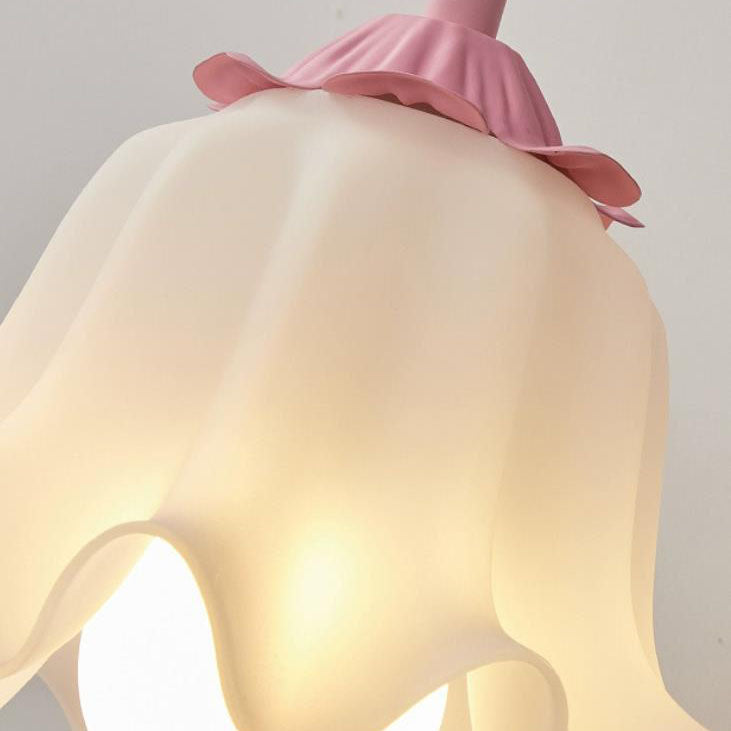 Acrylic Bell Orchid Flower Shade 1-Light Wall Sconce Lamp