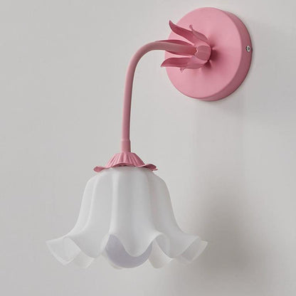 Acrylic Bell Orchid Flower Shade 1-Light Wall Sconce Lamp