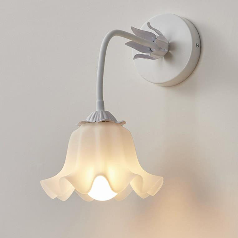 Acrylic Bell Orchid Flower Shade 1-Light Wall Sconce Lamp