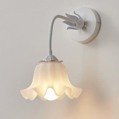 Acrylic Bell Orchid Flower Shade 1-Light Wall Sconce Lamp