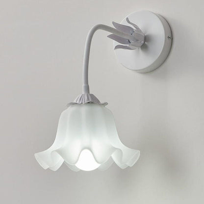 Acrylic Bell Orchid Flower Shade 1-Light Wall Sconce Lamp
