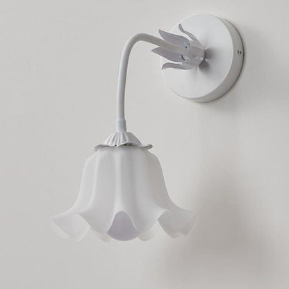 Acrylic Bell Orchid Flower Shade 1-Light Wall Sconce Lamp