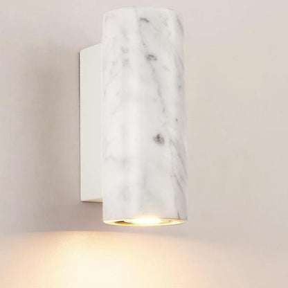Waterproof Cylinder Marble 1-Light Wall Sconce Lamp