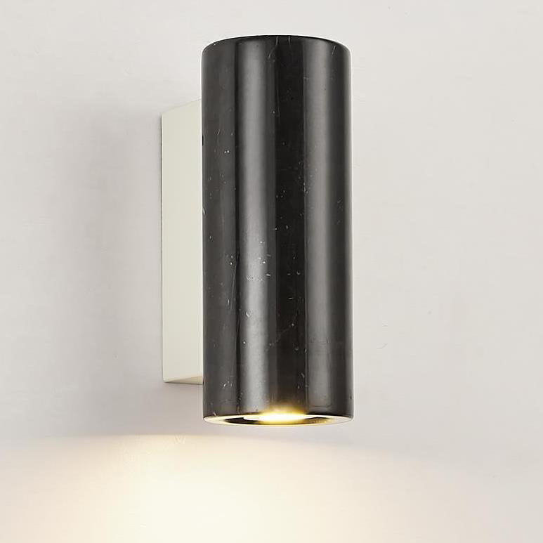Waterproof Cylinder Marble 1-Light Wall Sconce Lamp