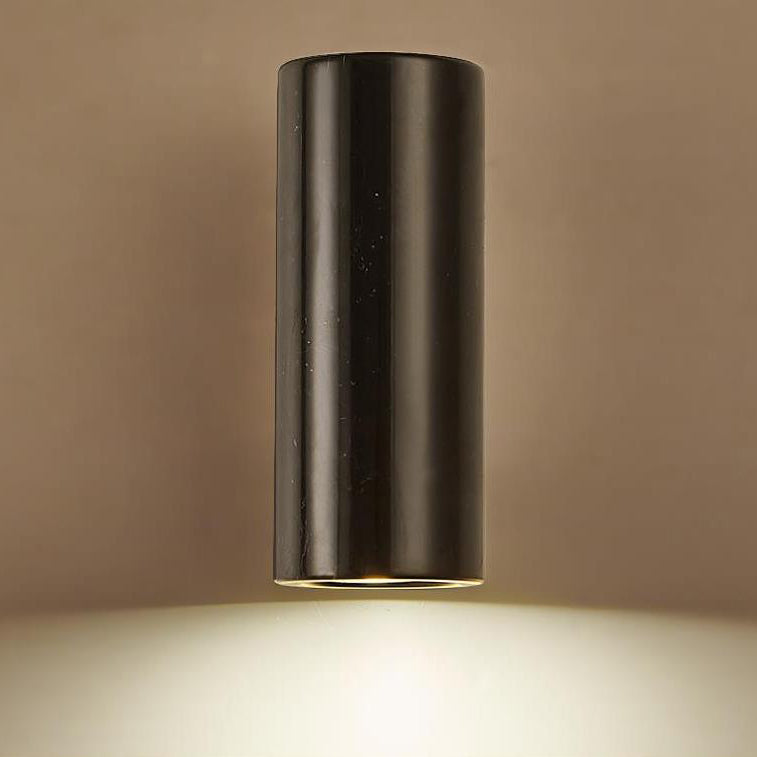 Waterproof Cylinder Marble 1-Light Wall Sconce Lamp
