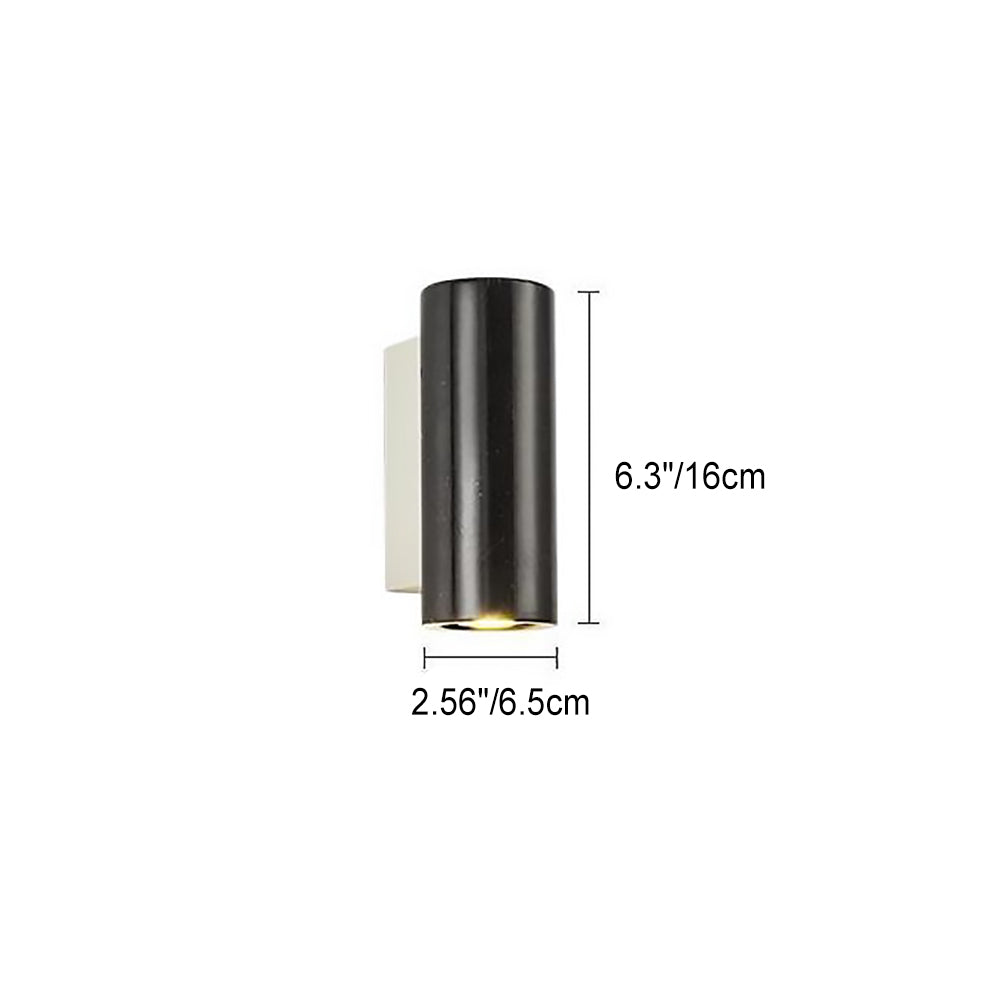 Waterproof Cylinder Marble 1-Light Wall Sconce Lamp