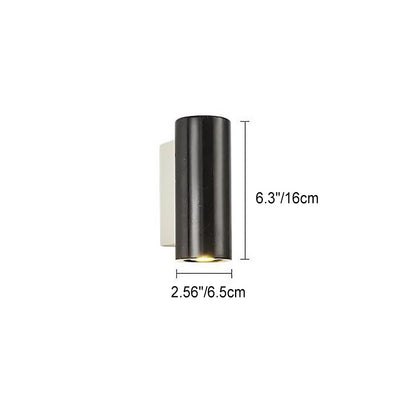 Waterproof Cylinder Marble 1-Light Wall Sconce Lamp
