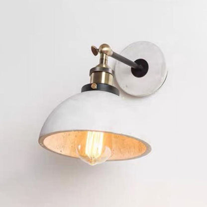 Round Flared Aluminum Cement 1-Light Wall Sconce Lamp