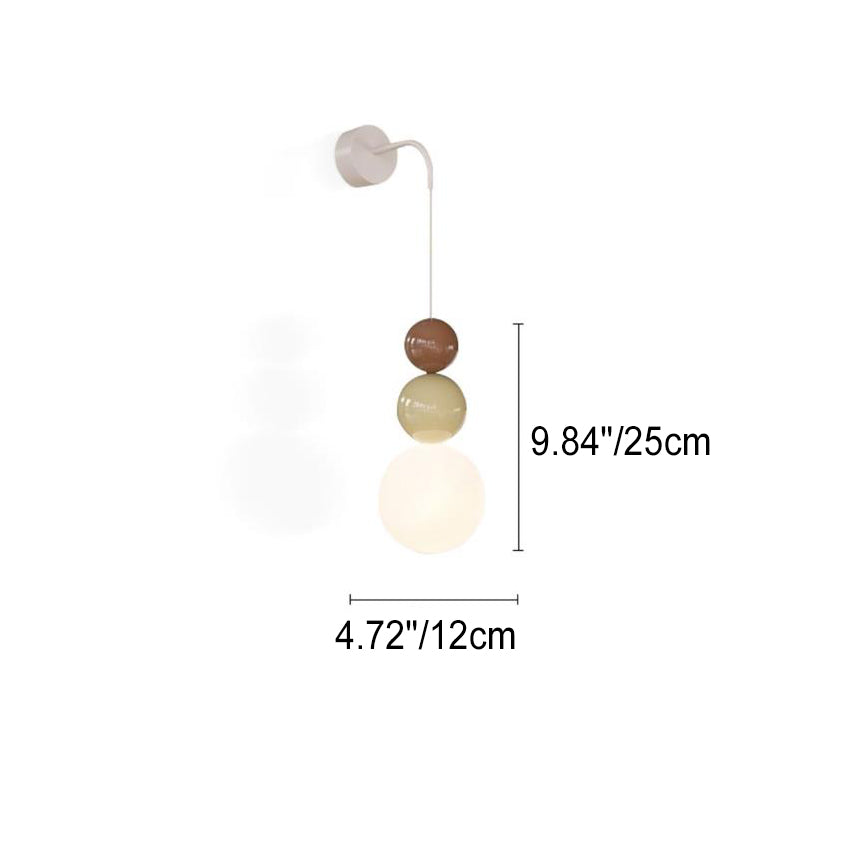 Minimalist Multi Orb Iron Plastic 1-Light Wall Sconce Lamp