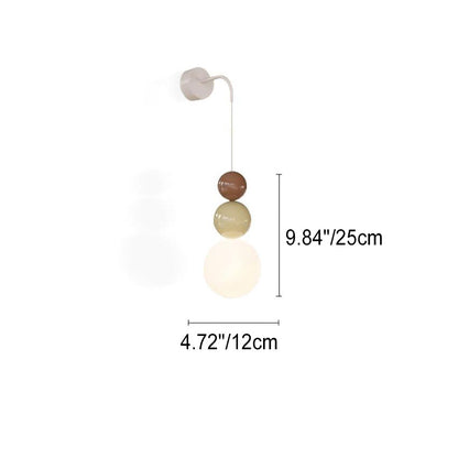 Minimalist Multi Orb Iron Plastic 1-Light Wall Sconce Lamp