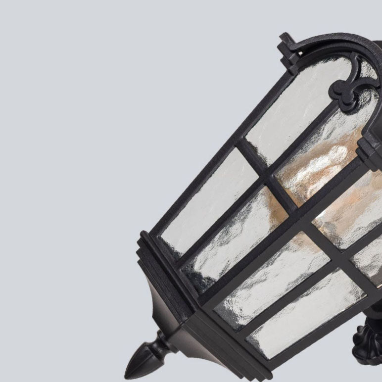 Quadrilateral Shape Aluminum Glass 1-Light Wall Sconce Lamp